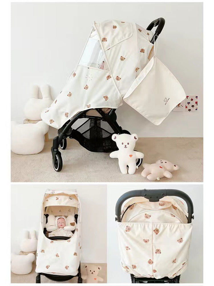 RainNest Universele Regenhoes Kinderwagen – Waterdicht, Winddicht en UV-Blokkerend met Ademend Design