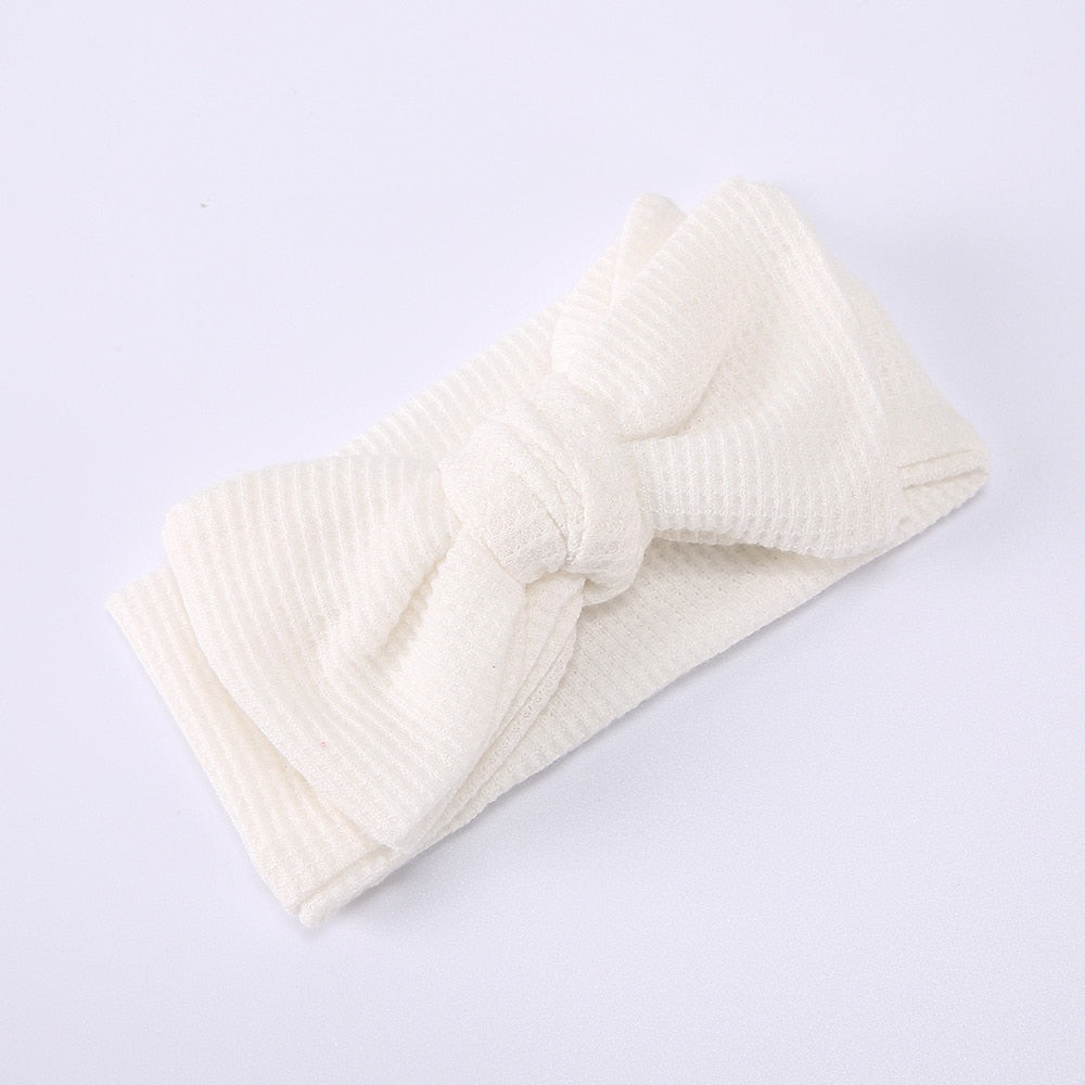 LunaLoom Baby Haarband met Strik – Zachte Elastische Hoofdband voor Pasgeborenen en Peuters
