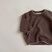 Gebreide Trui Retro - Toem Meisjes, Bruin/Beige/Wit, Katoen, Maat 0-7 Jaar-More For Mini