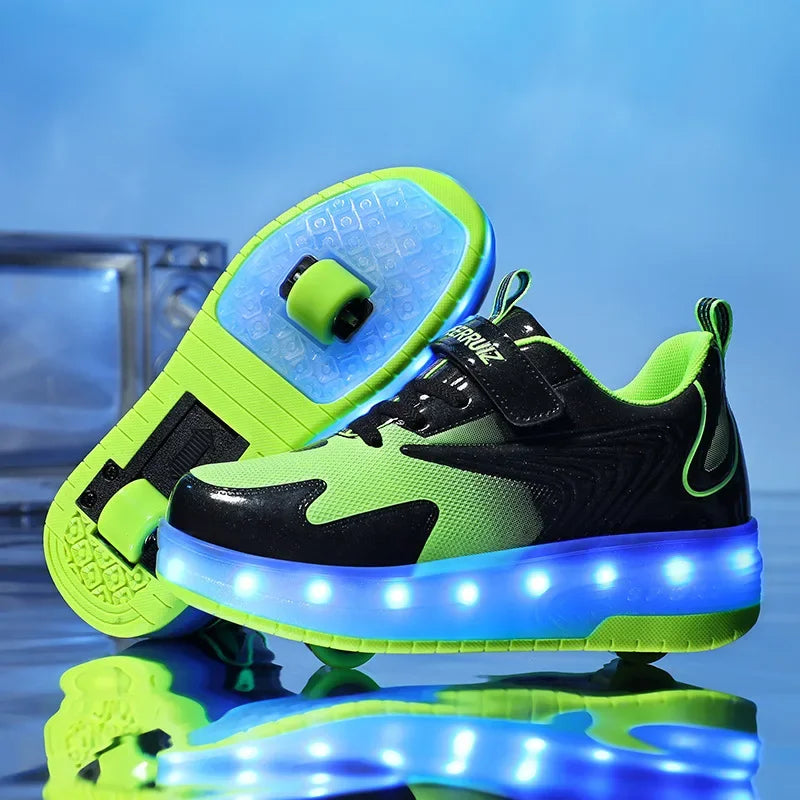 LED Rolschoenen Kind – Sneakers met Wieltjes voor Spelen & Rollen