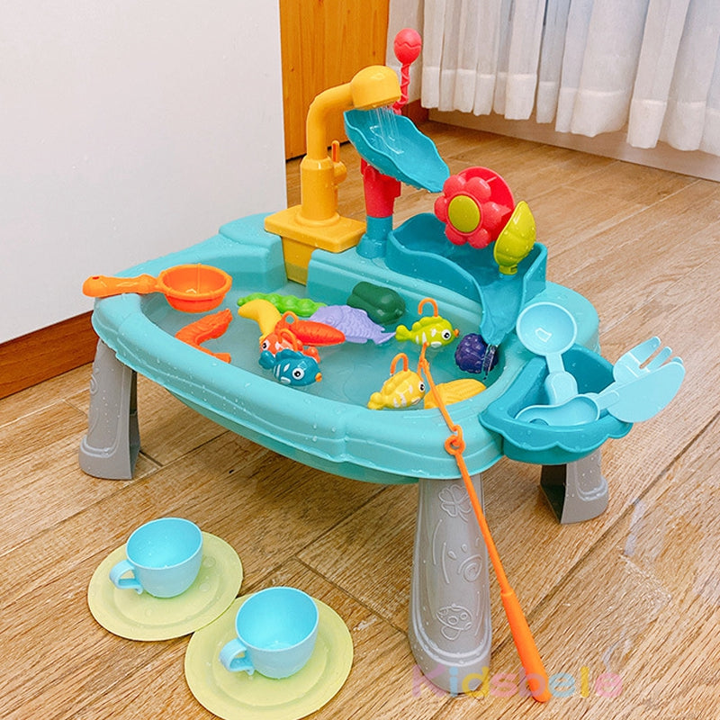 SplashSink 2-in-1 Speelgootsteen & Visspel met Stromend Water | Interactief Waterspeelgoed (2–6 Jaar)