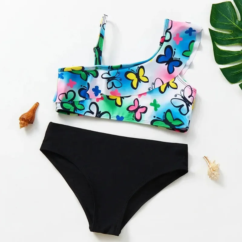 Meisjes Tankini Badpak Zeemeermin Print – Zomer Strandkleding | 3-12 jaar
