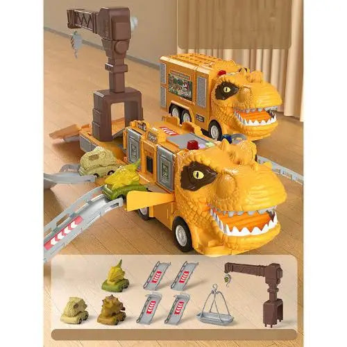 DinoQuest Opvouwbare Dinosaurus Vrachtwagen – Licht & Geluid