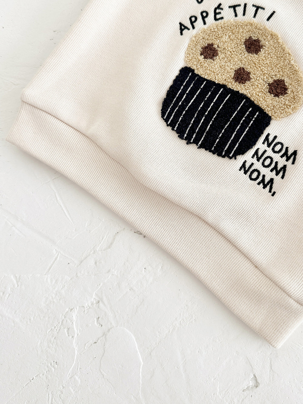 Kledingset Legging met Sweater Muffin - Nom Nom Unisex, Beige, Katoen, Maat 0-3 Jaar