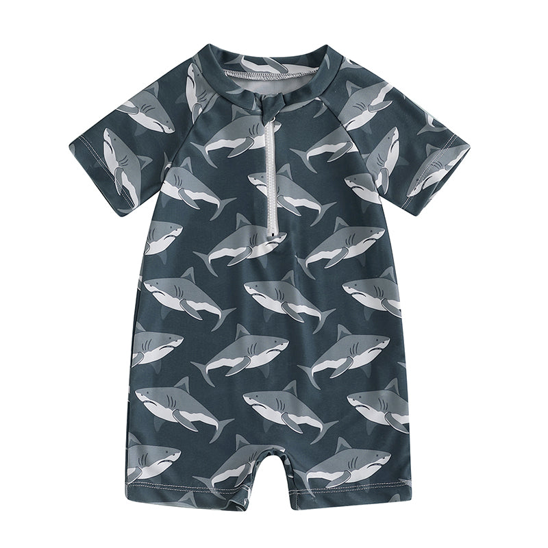 SharkSplash Zwemromper Jongens | Sneldrogend & UV-Bescherming | Haaienprint | 0-3 Jaar | Meerdere Kleuren