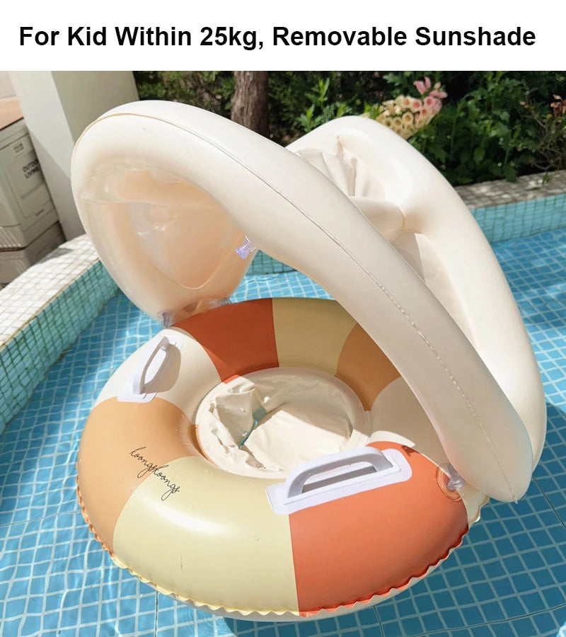 Baby Zwemring met Zonnedak – Opblaasbare Float | Tot 25kg