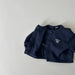 Vest met Love Me borduursel - Tender Meisjes, Blauw/Beige, Katoen, Maat 0-6 Jaar-More For Mini