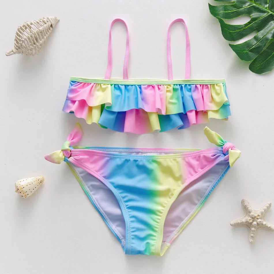 Meisjes Tankini Badpak Zeemeermin Print – Zomer Strandkleding | 3-12 jaar