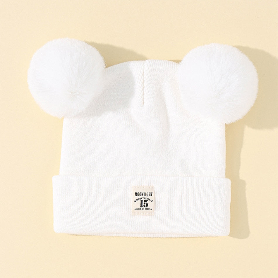 FrostLoom Warme Baby Muts met Pom – Zachte Wintermuts voor Kinderen van 0–3 Jaar