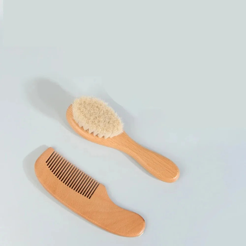 Baby Kam & Borstel Set Beukenhout – Zachte Haarverzorging | 2-delig
