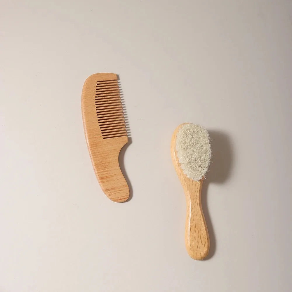 Baby Kam & Borstel Set Beukenhout – Zachte Haarverzorging | 2-delig