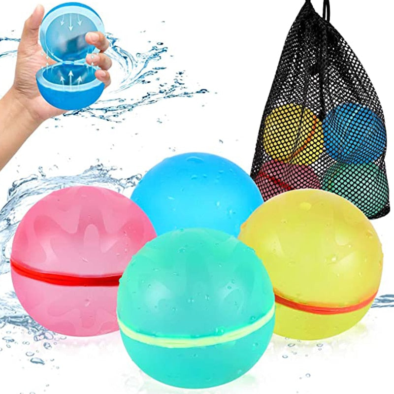 SplashPlay Herbruikbare Waterballonnen – Snel Vulbaar, Veilig en Duurzaam voor Kinderen vanaf 3 Jaar