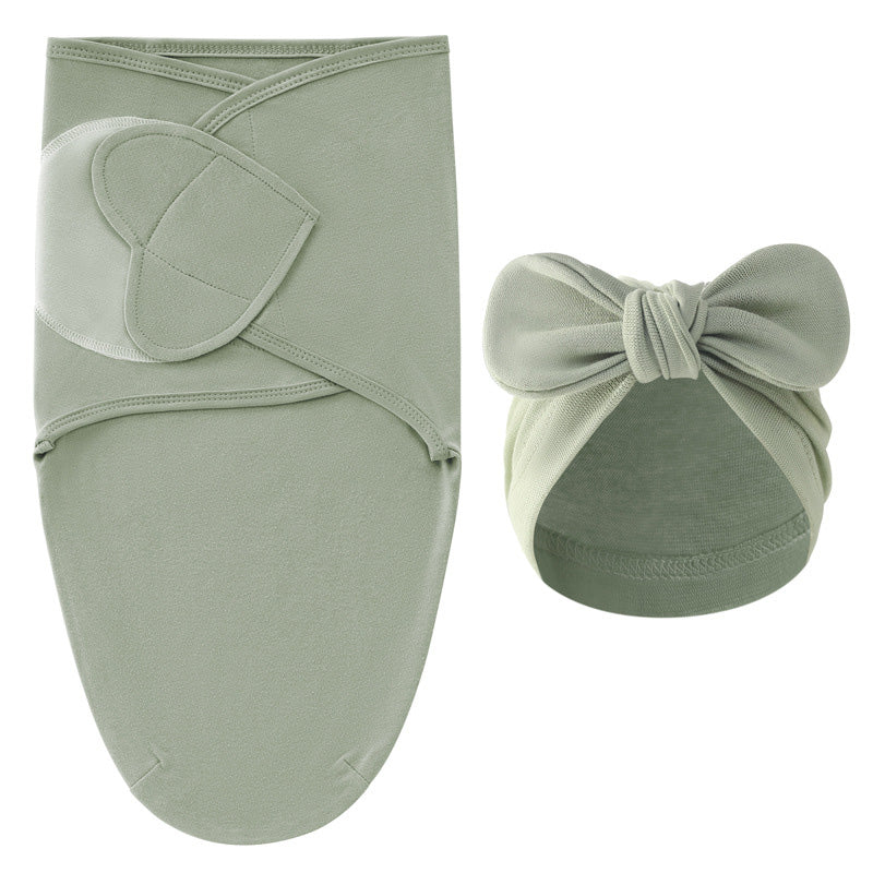 Inbakerdoek & Mutsje - DreamNest Luxe, Unisex, Grijs/Groen/Roze/Wit/Bruin, Katoen, Pasgeboren