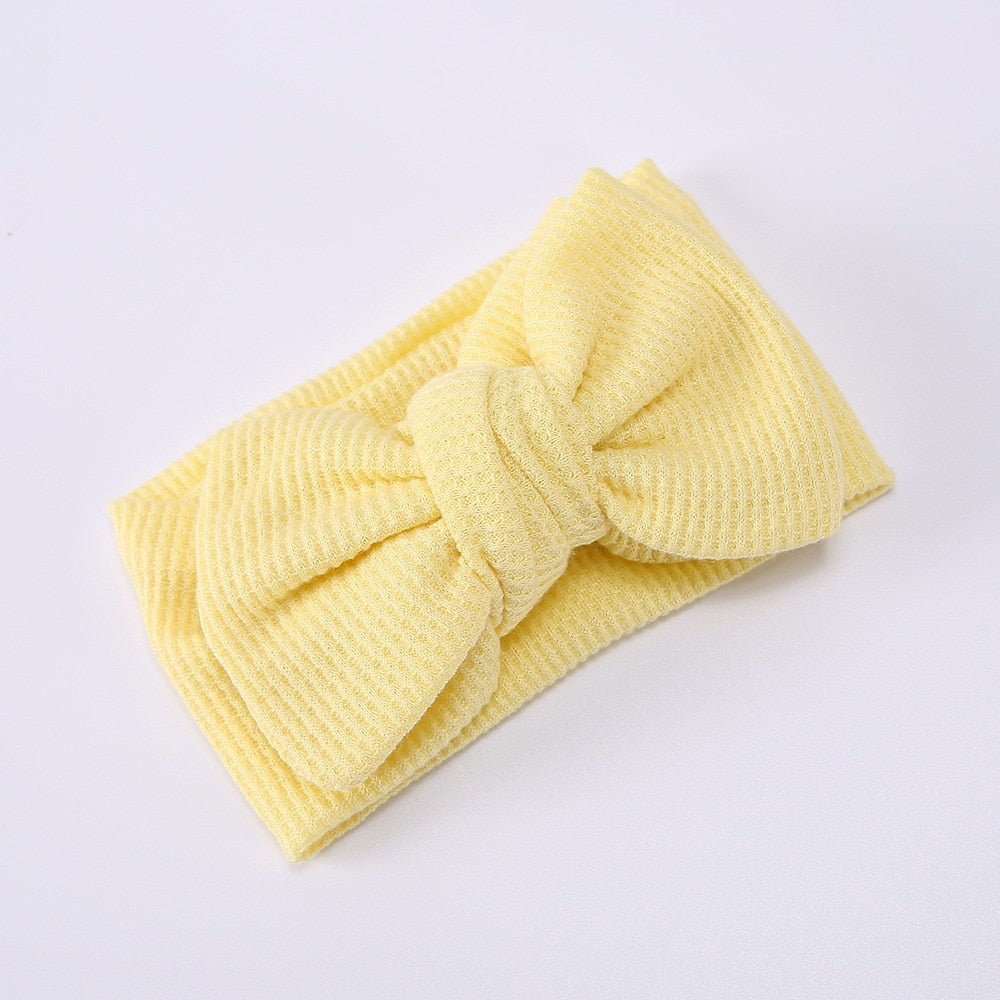 LunaLoom Baby Haarband met Strik – Zachte Elastische Hoofdband voor Pasgeborenen en Peuters