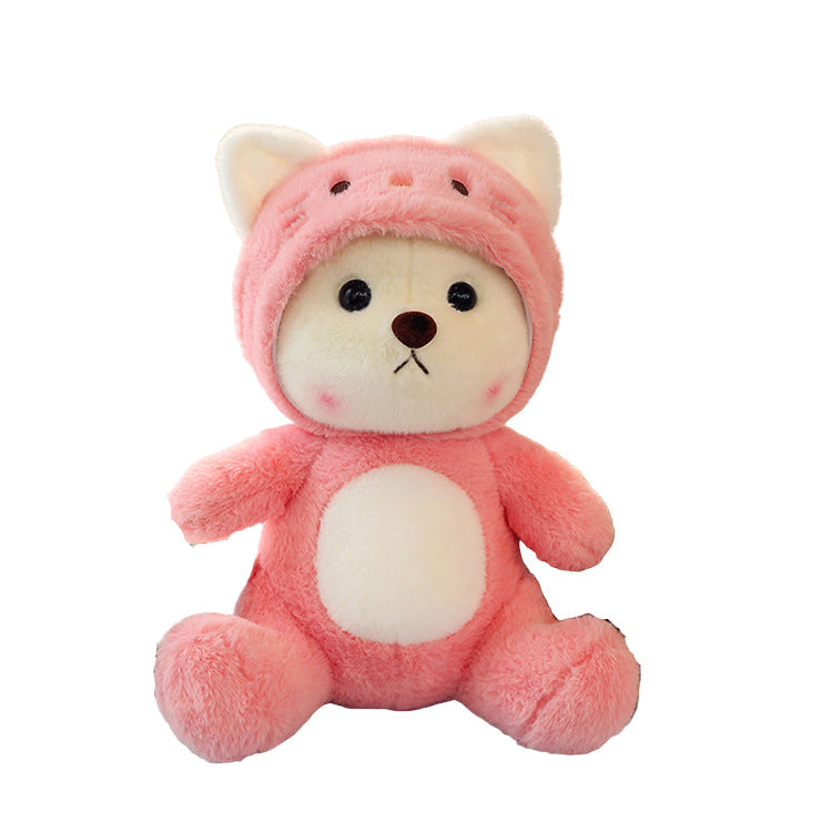 Pluche knuffelbeer 2-in-1 met afneembaar hoedje – zachte vulling, handwasbaar | teddybeer