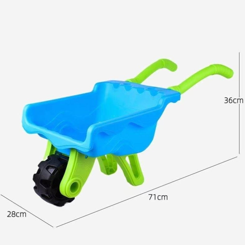 Sandino Zand & Strand Speelset – 22-delig Buitenspeelgoed met Kruiwagen voor Kinderen 2-6 Jaar – Zandbak & Tuinset