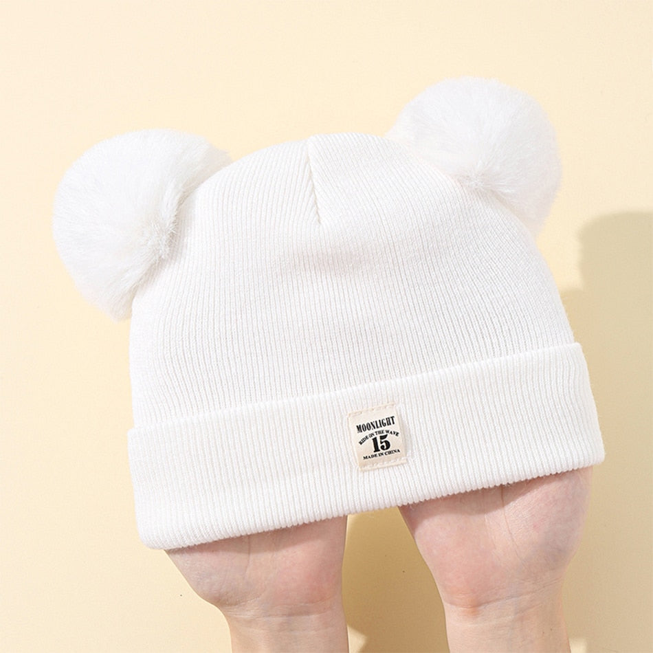 FrostLoom Warme Baby Muts met Pom – Zachte Wintermuts voor Kinderen van 0–3 Jaar