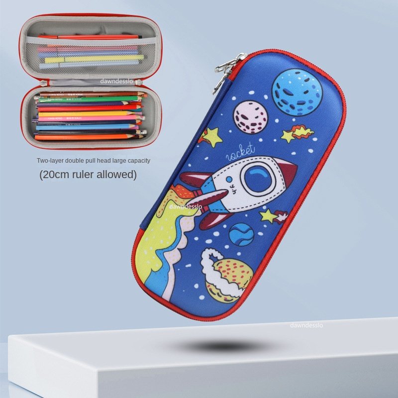 GalaxyPouch 3D Etui – Ruim School Etui voor Kinderen met Uniek Ruimtedesign