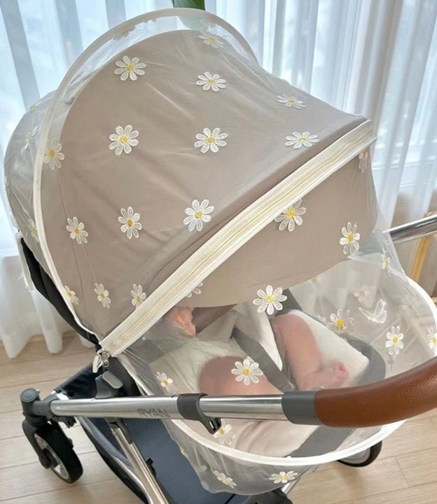 AeriShield Insectennet voor Kinderwagen – Ademend Universeel Muggennet met Ritssluiting