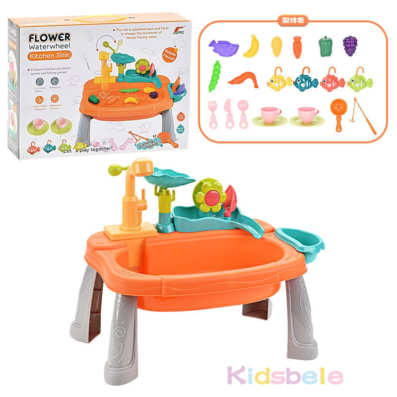 SplashSink 2-in-1 Speelgootsteen & Visspel met Stromend Water | Interactief Waterspeelgoed (2–6 Jaar)