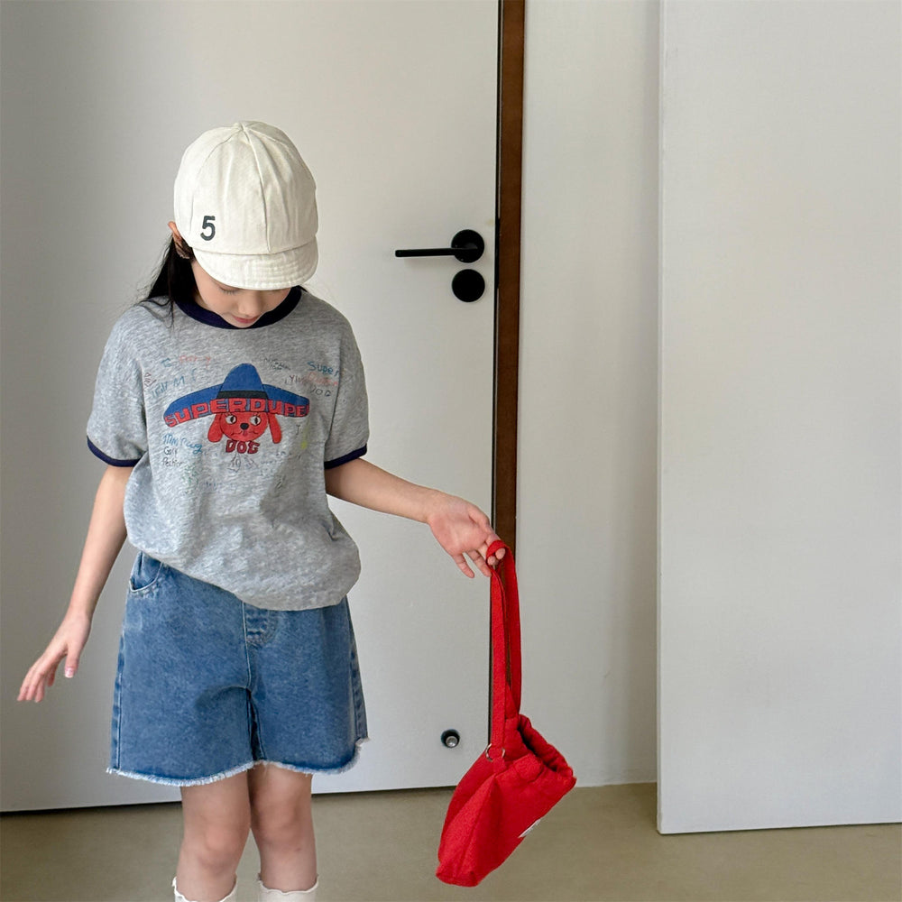 Nupa Kids SuperDuper Dog T-shirt – Baby & Kinder T-shirt Hond – 100% Katoen – 0-6 Jaar – Cartoon Print