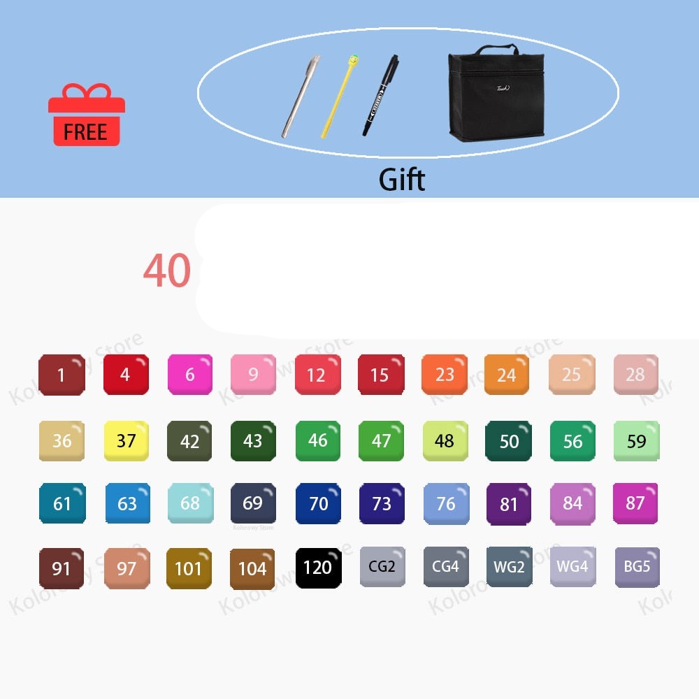 LumaColor Dubbelpunt Markers – Permanente Markers Set met 30-80 Kleuren voor Tekenen, Illustraties & Creatieve Projecten
