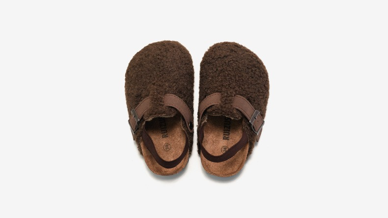 Instappers met Wol - Luanda Unisex, Beige/Bruin, Schapenvacht, Maat 20-34-More For Mini