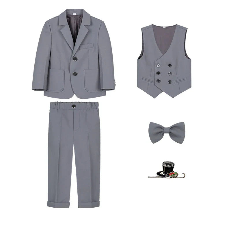 Stijlvolle Kinder Smoking Set – Blazer, Gilet & Strik voor Jongens | Little Duke