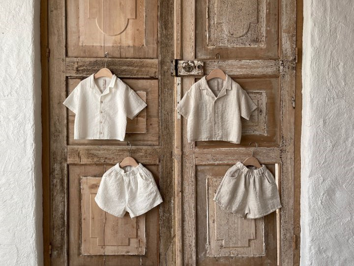 Baby Kleding Set Zomer – Linnen Shirt & Short (0–3 Jaar)