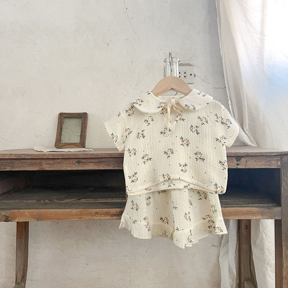 Baby Zomer Outfit Meisje 0-3 Jaar – Mousseline Set
