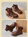 Enkellaars – Nilla Meisjes, Bruin/Zwart, Leer, Maat 23-26-More For Mini