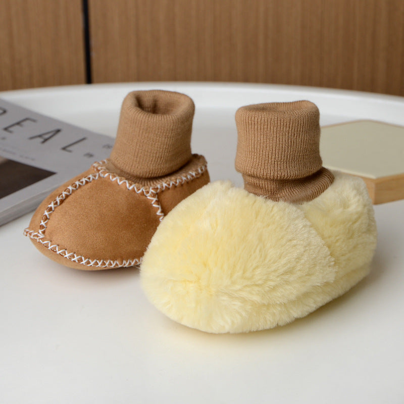 Babyslofjes – CuddleToes Unisex, Bruin/Grijs/Beige/Roze/Rood/Blauw, Suède, Maat 0-12 Maanden