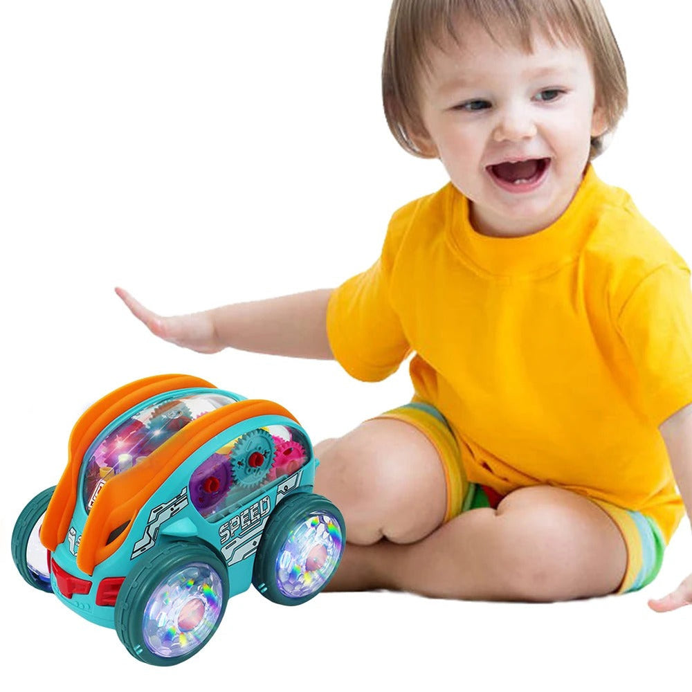 LED Stunt Auto voor Kinderen – Draait, Springt en Beweegt met Kleurrijke Lichtshow