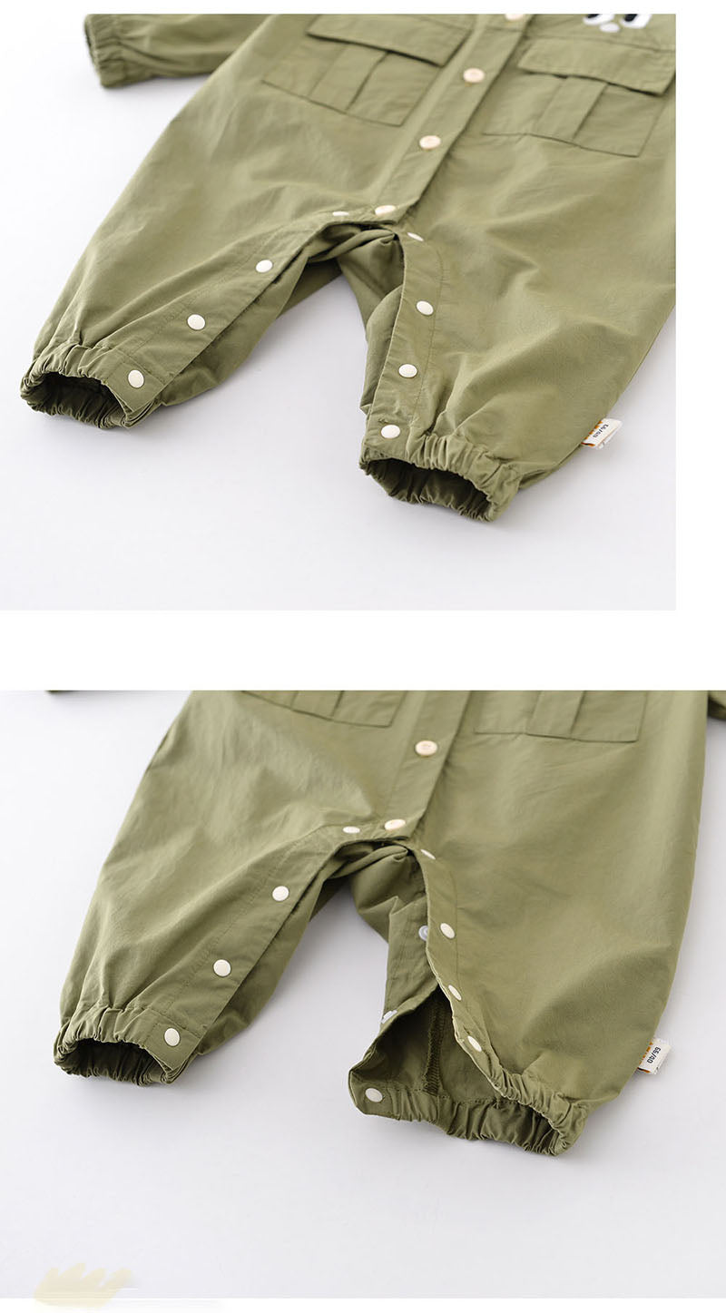 Jumpsuit - Kroko Adventure Unisex, Groen, Katoen, Maat 0-2 Jaar