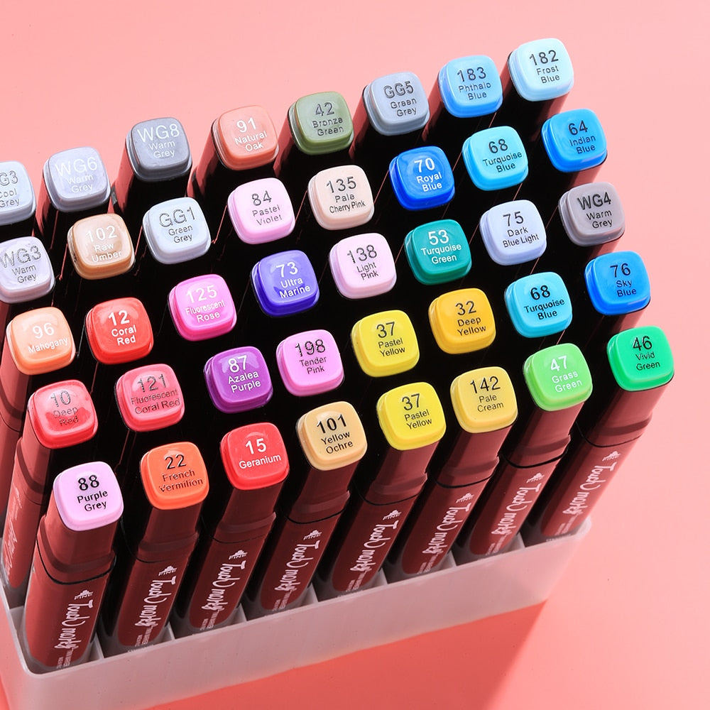 LumaColor Dubbelpunt Markers – Permanente Markers Set met 30-80 Kleuren voor Tekenen, Illustraties & Creatieve Projecten