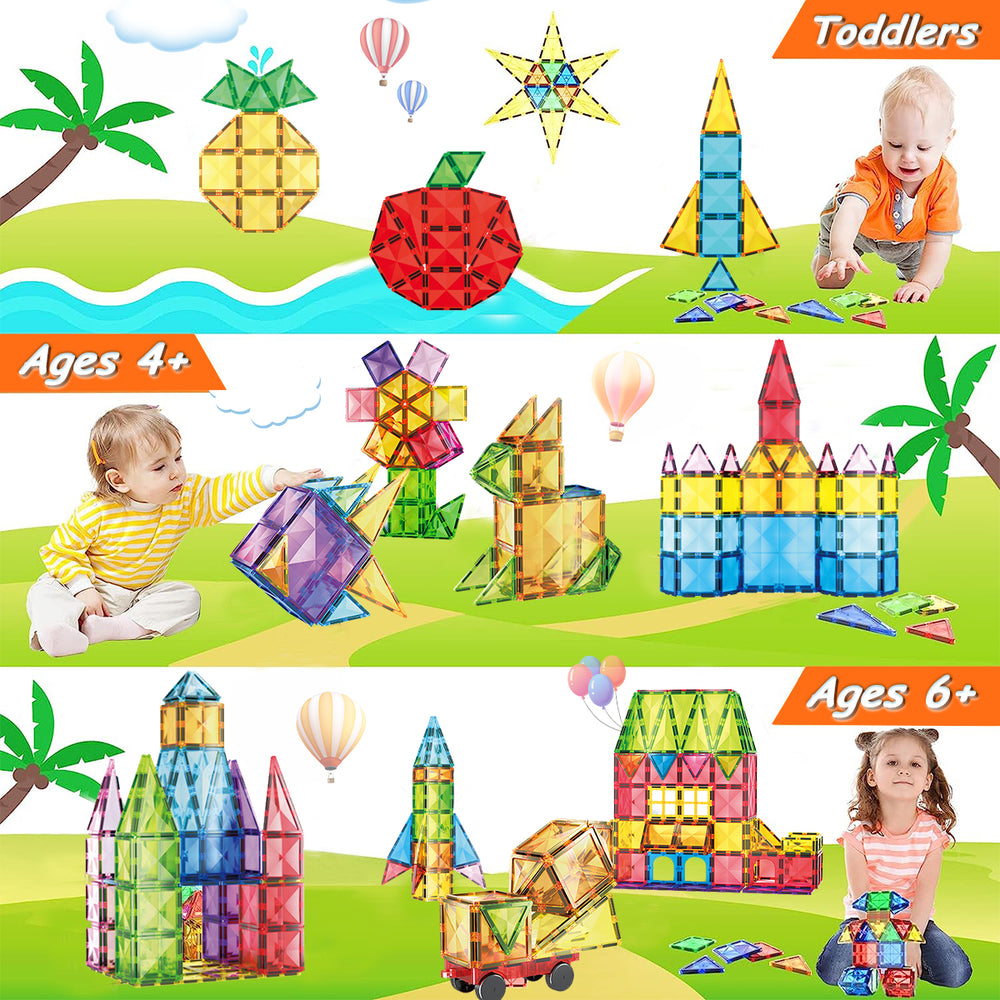 Magnetische Bouwblokken - MagnaBrix Creatix, DIY, Educatief Speelgoed, 1+ jaar