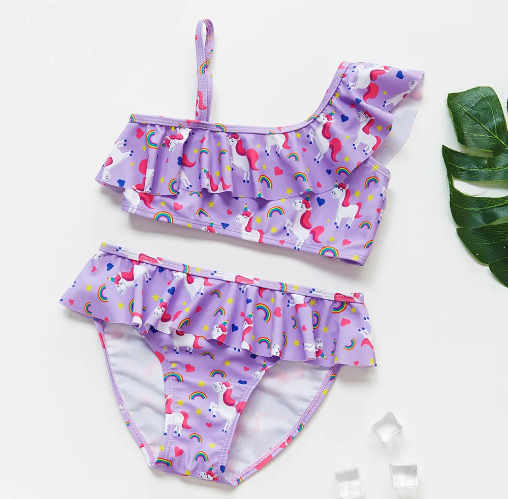 Meisjes Tankini Badpak Zeemeermin Print – Zomer Strandkleding | 3-12 jaar