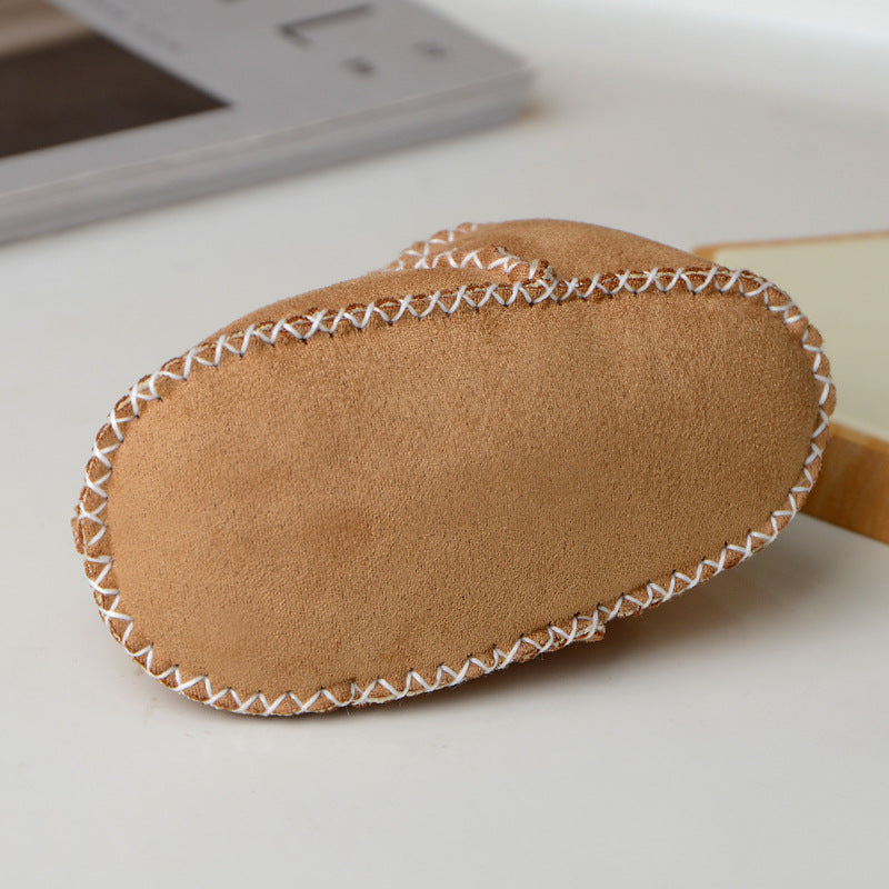 Babyslofjes – CuddleToes Unisex, Bruin/Grijs/Beige/Roze/Rood/Blauw, Suède, Maat 0-12 Maanden