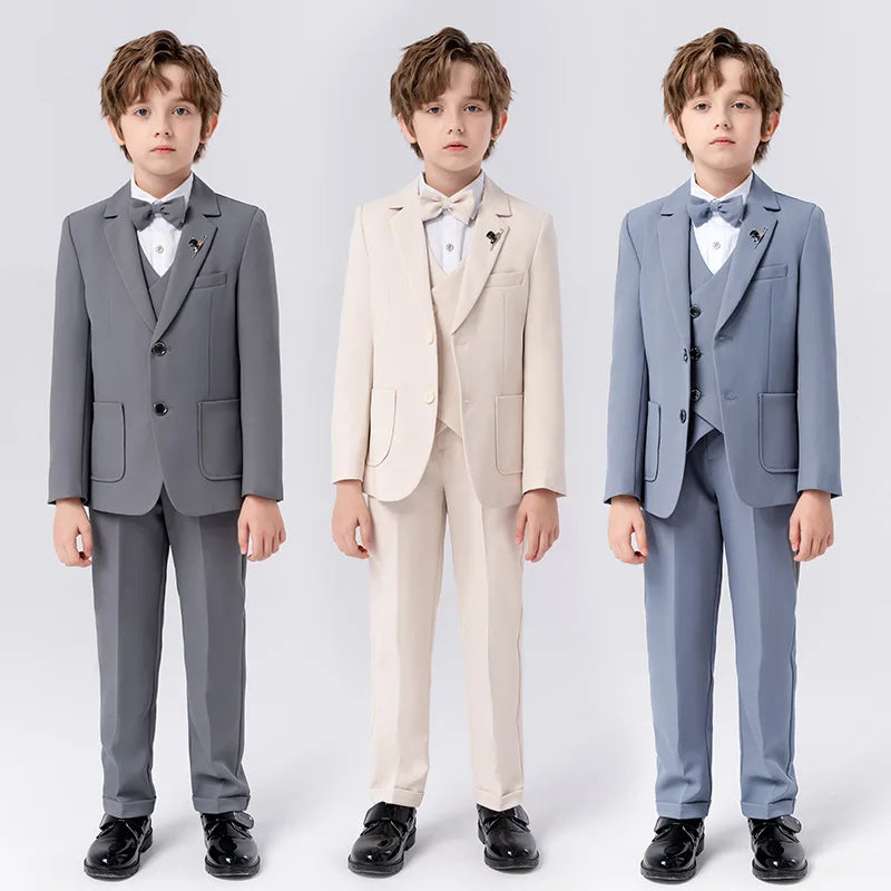 Stijlvolle Kinder Smoking Set – Blazer, Gilet & Strik voor Jongens | Little Duke