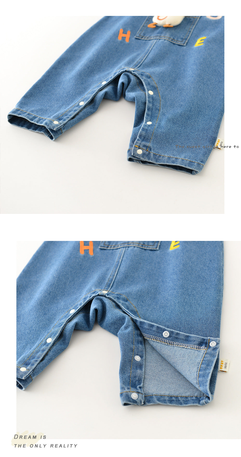 Baby Tuinbroek Denim Eend – Unisex Peuter Outfit