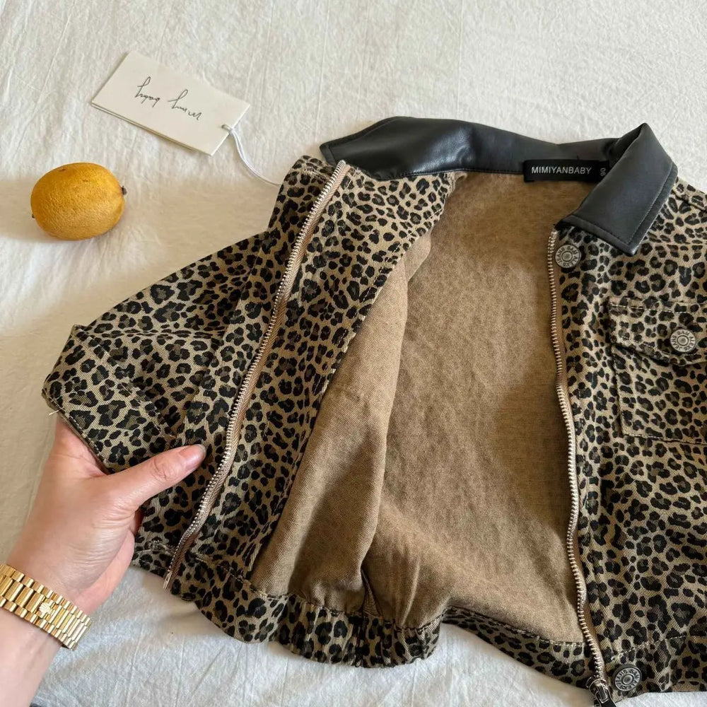 NAROO Leopard Kinderjas – Luipaardprint Jasje Unisex Katoen (0–8 Jaar)