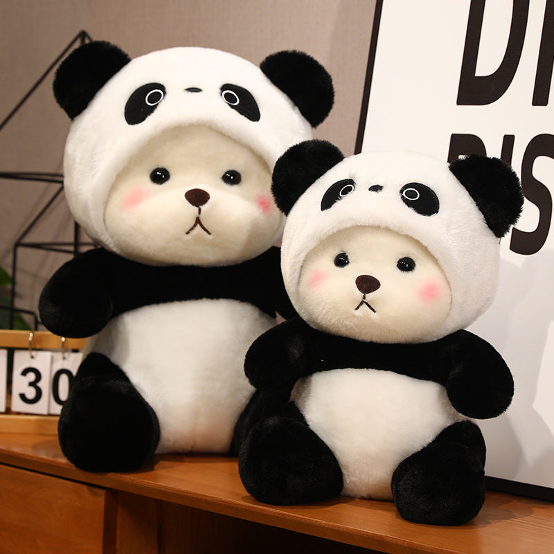 Pluche knuffelbeer 2-in-1 met afneembaar hoedje – zachte vulling, handwasbaar | teddybeer