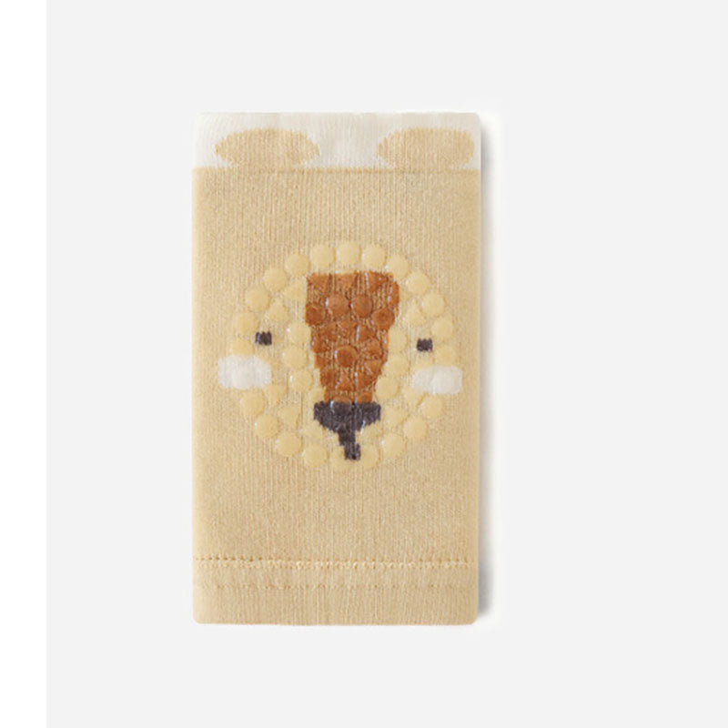 Kniebeschermer en Sokken Set - SnuggleStep Unisex, Geel/Bruin/Oranje/Roze/Wit, Katoen, Maat 0-5 Jaar