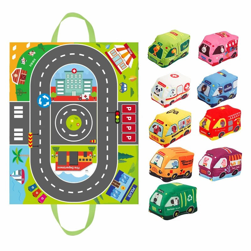 Auto Speelgoed Set Kind – Speelmat met Auto’s (9 Stuks)