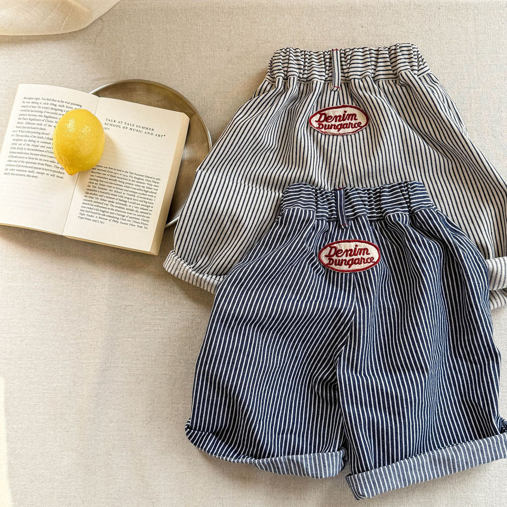 Kinderbroek Strepen Katoen – Zomerbroek Uniseks (0–6 Jaar)
