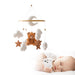 Babymobiel met Beer - Droombeer Unisex, Bruin/Roze, Katoen, 45 cm hoog x 23 cm breed-More For Mini