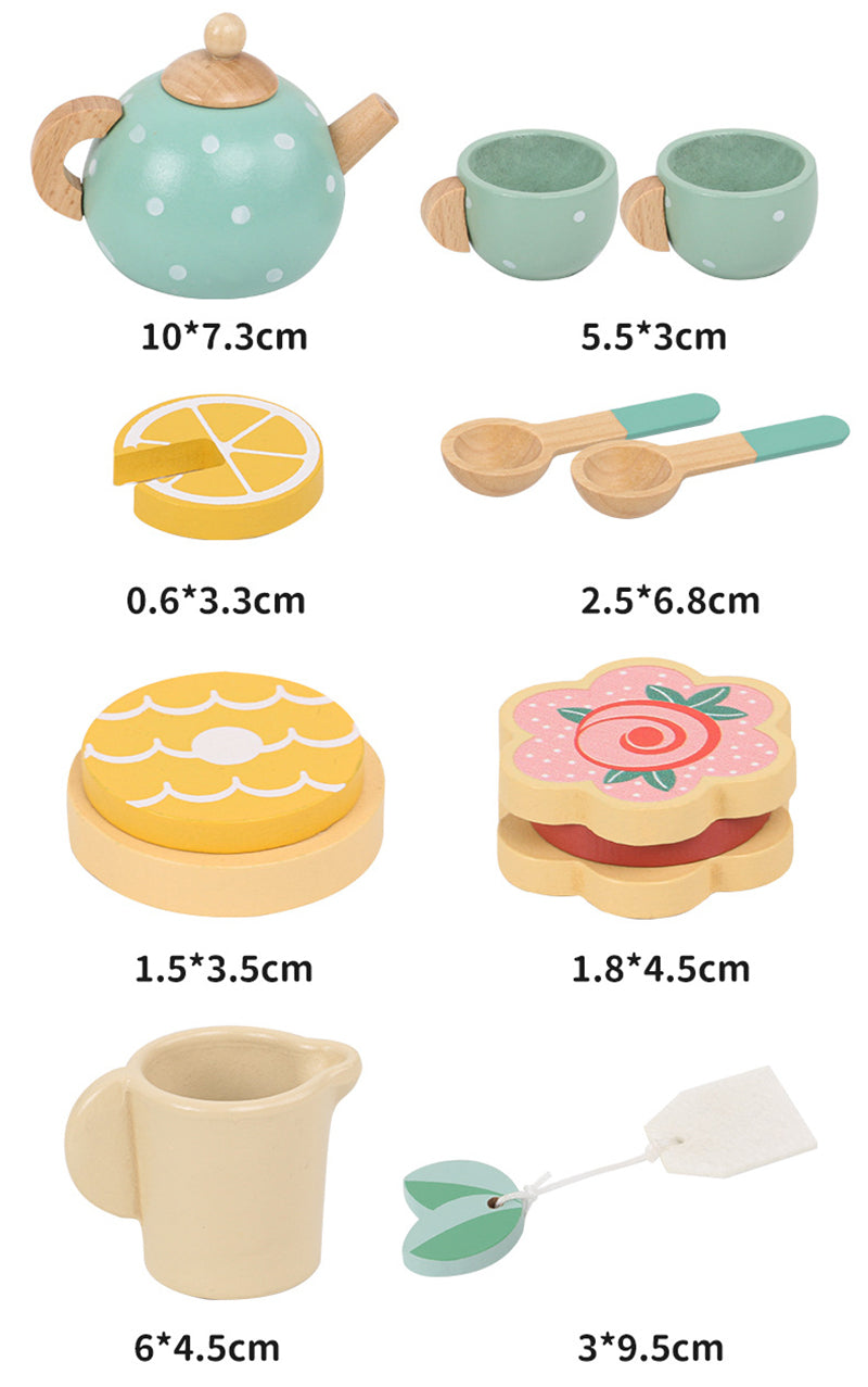 High Tea Set – Houten Speelset voor Meisjes en Jongens, Pastelkleuren, Educatief, Leeftijd 3+-More For Mini