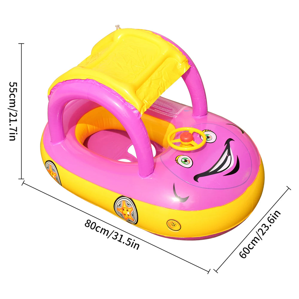 Baby Zwemband met Luifel – Auto Float voor Peuters | Veilig & Speels