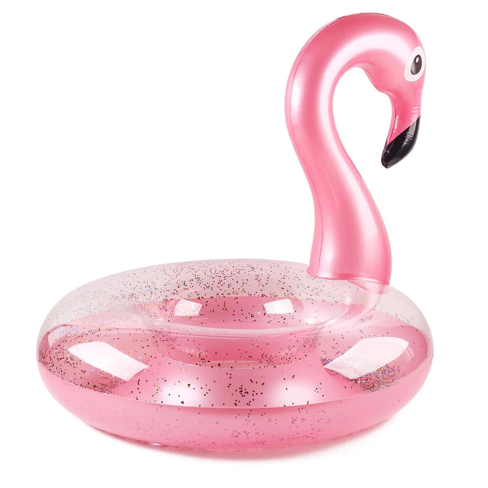 Flamingo Zwemband Glitter – Opblaasbare Pool Float | Strand & Zwembad