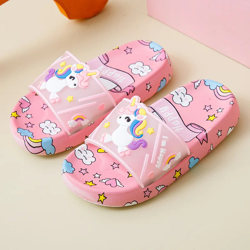 Unicorn Kinder Slippers – Antislip Badslippers voor Meisjes